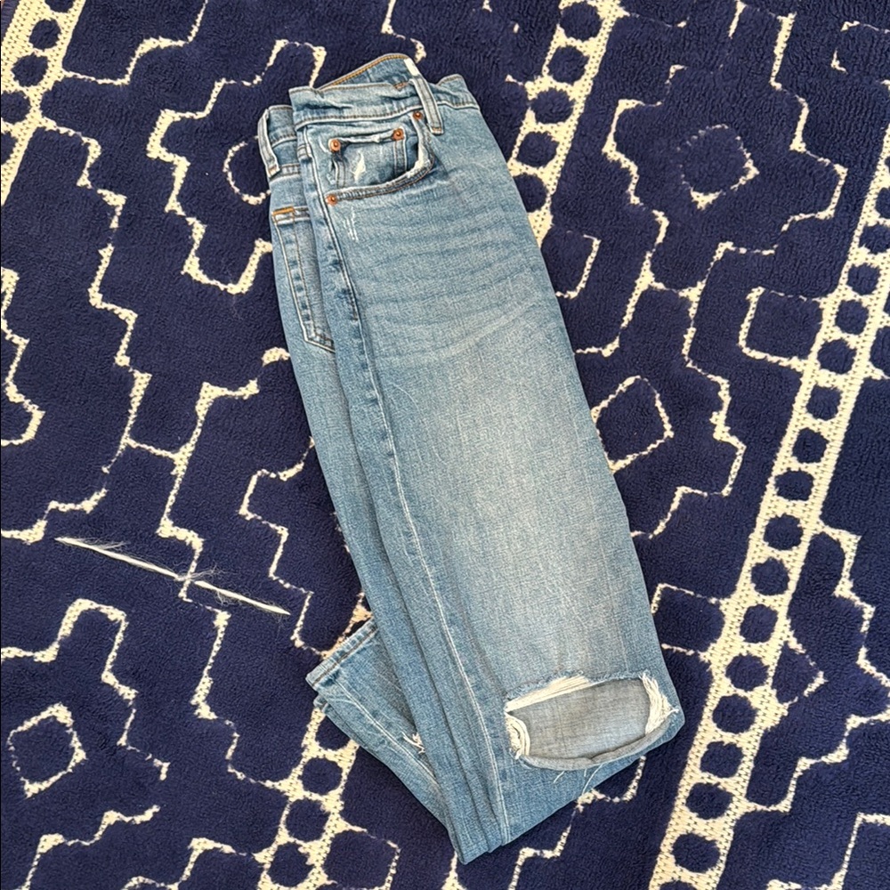 Abercrombie & Fitch ankle straight high rise jeans (size 27/curve love/regular)